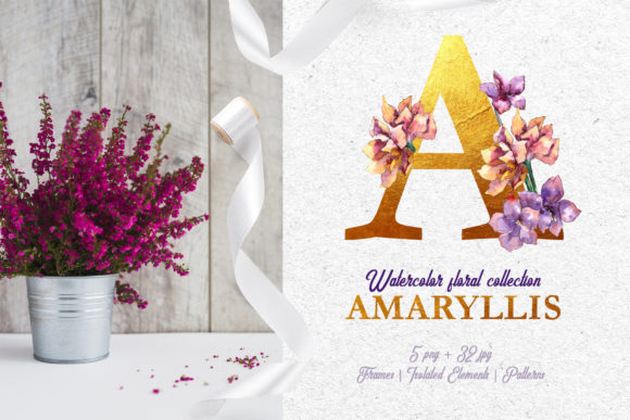 Amaryllis Watercolor: A Delicate Embroidery Design for Thoughtful Projects