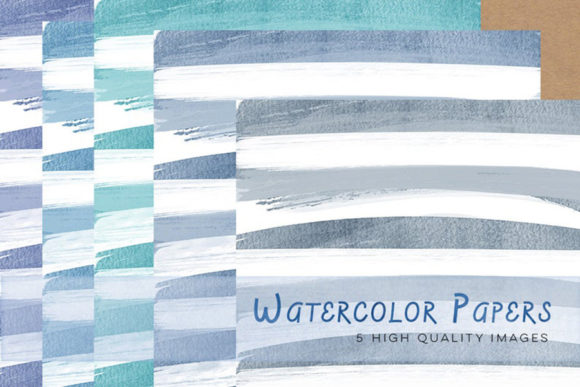 Blue Watercolour Papers: A Versatile Illustration for Local Business Branding
