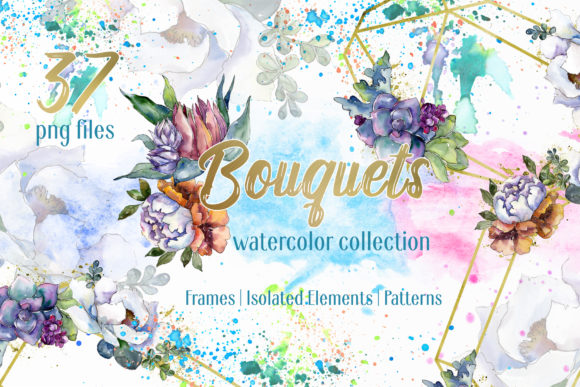 Bouquet Floral Rainbow Watercolor: A Vibrant Illustration for Content Creators