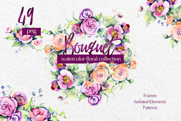 Bouquet for the Most Beloved Watercolor: A Versatile Illustration Asset for Content Creators