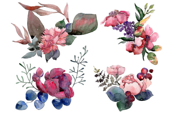 Bouquet Pearl Beauty Watercolor: A Versatile Illustration for Modern Branding