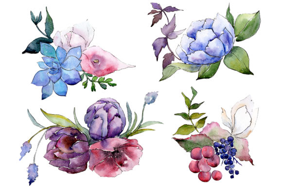 Bouquet the First Song of Summer Watercolor Illustrations