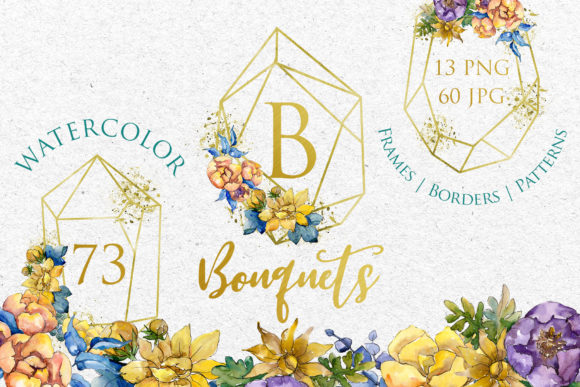 Bouquets Yellow Watercolor: A Versatile Illustration for Content Creators