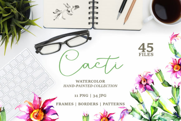 Cacti Watercolor Set Embroidery Design Review