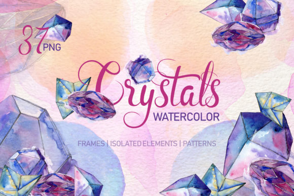 Crystal Blue Dreams Come True Watercolor Illustrations for Small Business Branding