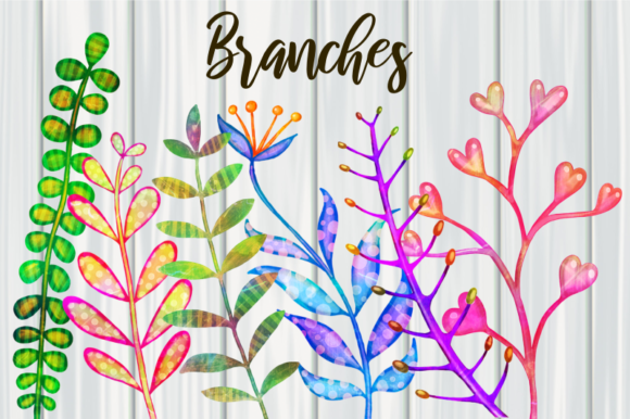 Decorative Watercolor Botanical Branches: A Designer’s Perspective