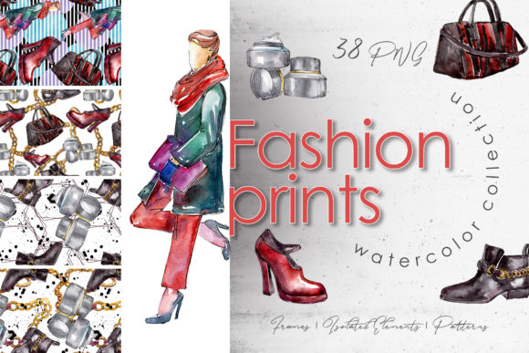 Fashion Prints Watercolor: A Soft and Stylish Illustration for Local Business Branding