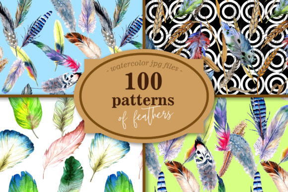 Feather Watercolor Set: A Versatile Graphic Design Asset for Creative Branding