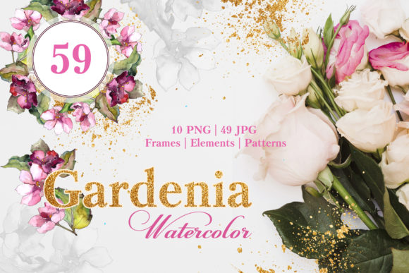 Gardenia Watercolor Illustrations Bring Soft Sophistication to Branding