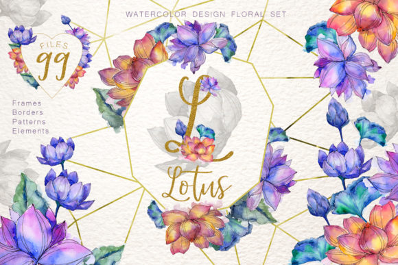Lotus Watercolor Illustrations for Authentic Local Business Branding