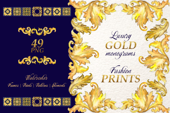 Luxury Gold Monograms in Fashion Illustrations: A Designer’s Review