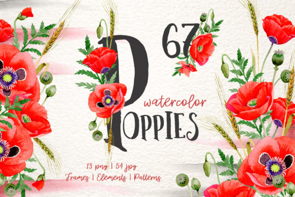 Magic Poppies Red Watercolor: A Versatile Illustration for Creative Projects