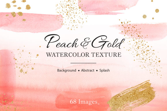 Peach Splash Mix Watercolor for Creative Illustrations