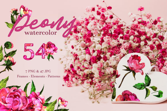 Peony Watercolor: A Versatile Illustration for Creative Projects