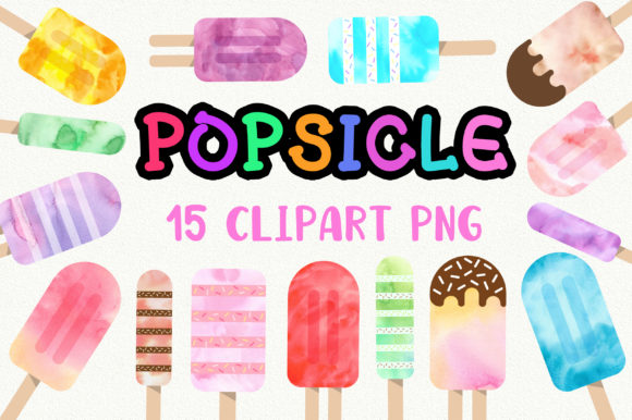 Popsicle Watercolor Clip Art: A Vibrant Addition to Your Marketing Illustrations
