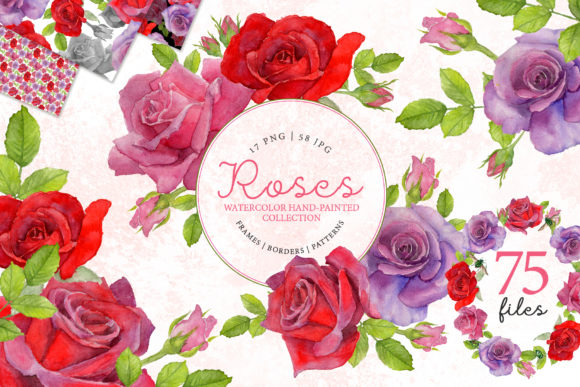 Red Rose Elegant Watercolor: A Must-Have Illustration for Handmade Creations