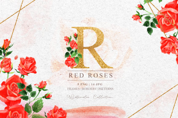 Rose Watercolor Set for Local Business Branding & Illustrations