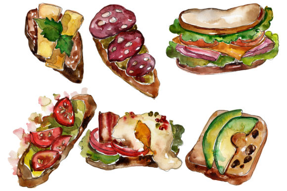 Sandwich Sausage Watercolor: A Versatile Illustration for Content Creators