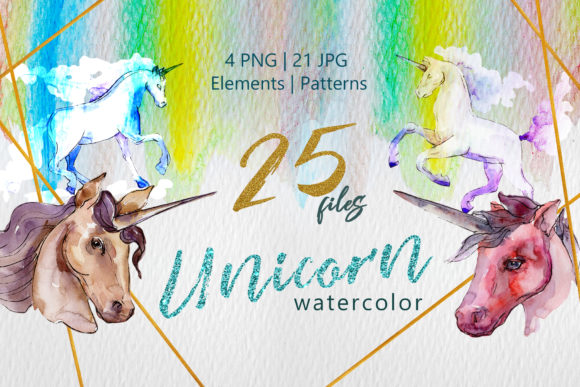 Unicorn Masterpiece Watercolor: A Versatile Illustration for Digital Sellers