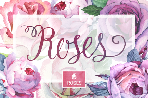 Watercolor Roses for Real Embroidery Projects